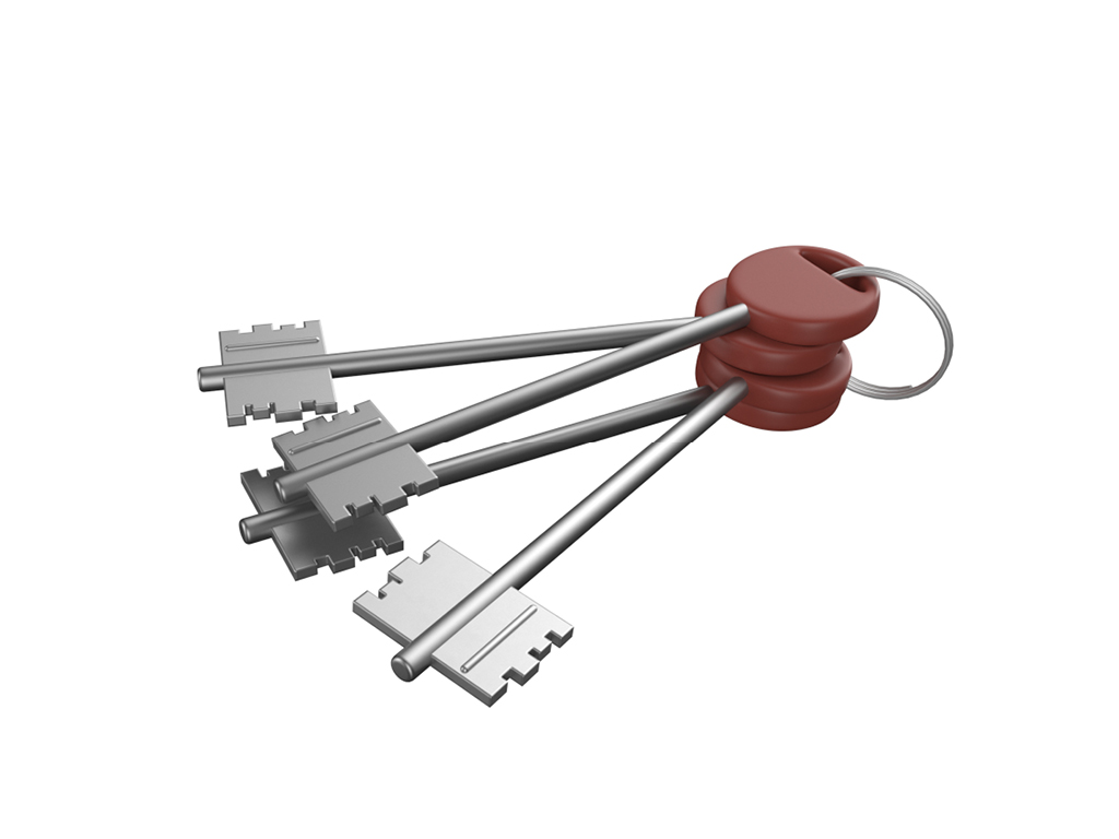 Suvaldli kilitlar uchun kalitlar to'plamga kiritilgan.